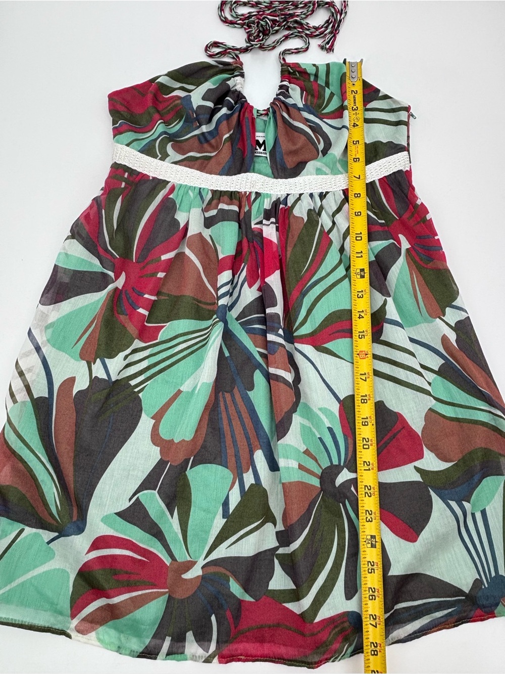 Missoni Halter High-Low Dress in Teal, Red, Green, Black - Picture 7 of 13